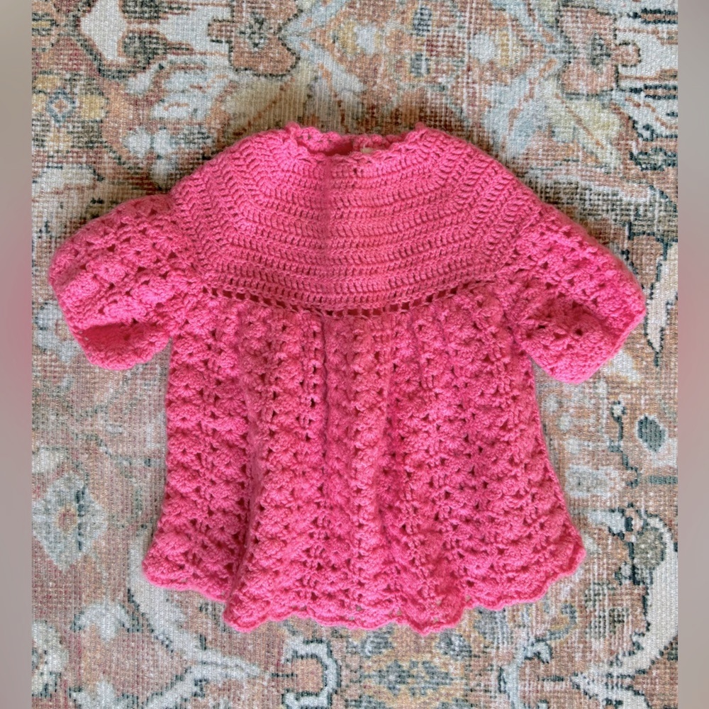 🌿 👼Vintage Handmade Knitted Baby Dresses - Picture 11 of 15